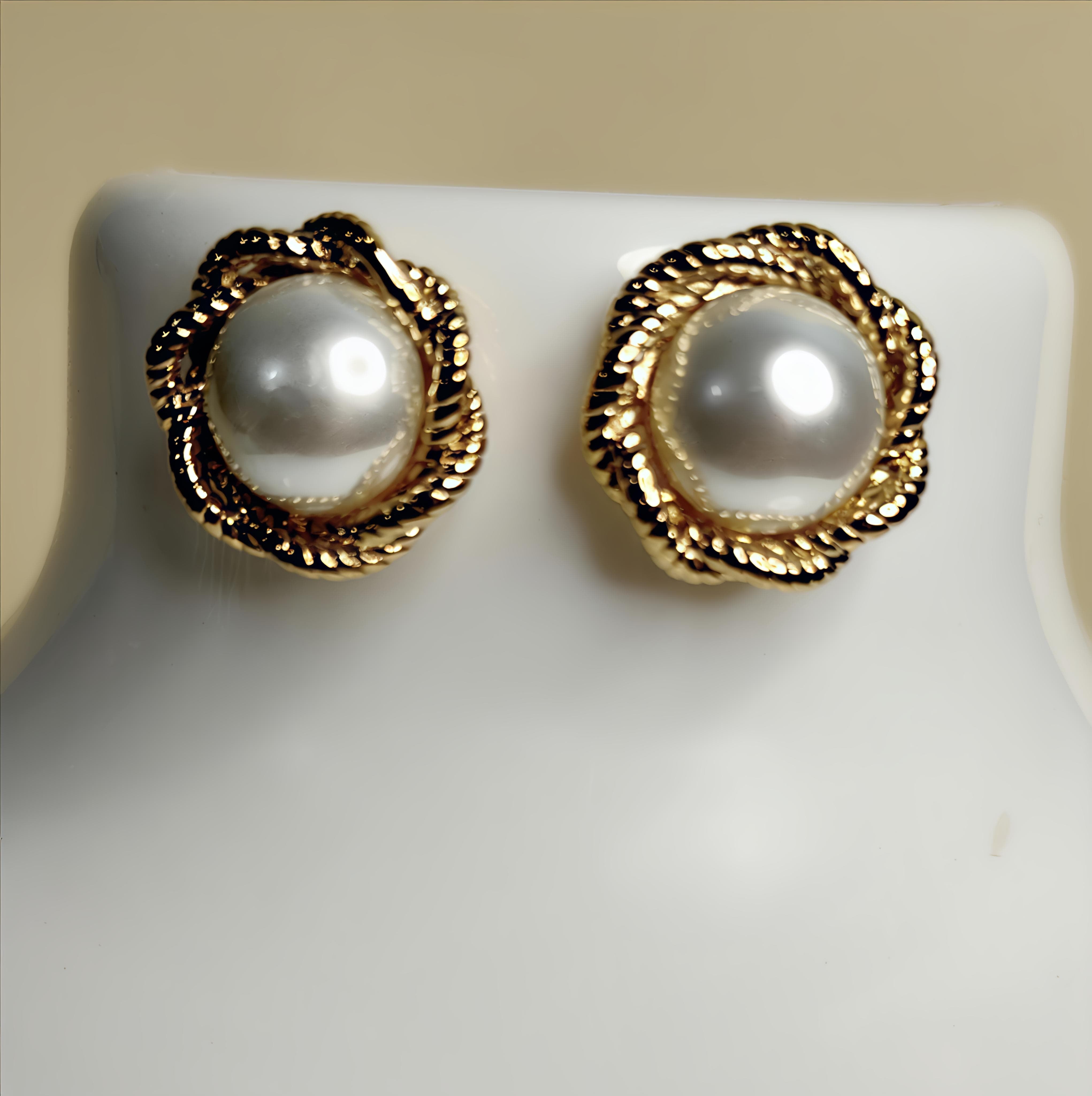 Vintage Pearl Twist Studs | Gajananda Fashion
